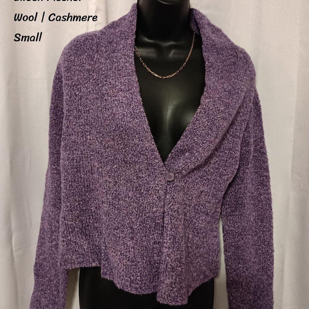 Eileen Fischer wool.cashmere purple sweater